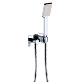 Fienza Koko Hand Shower and Hook Soft Square Plate - Chrome